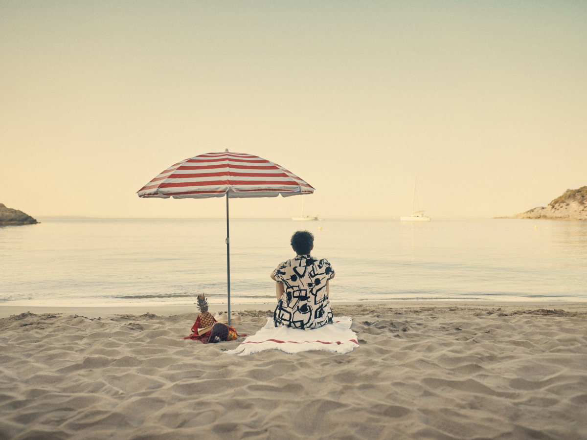 Kunstpause am Strand -